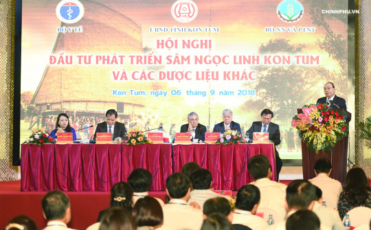 Thủ tướng dự Hội nghị về đầu tư phát triển sâm Ngọc Linh và các dược liệu khác