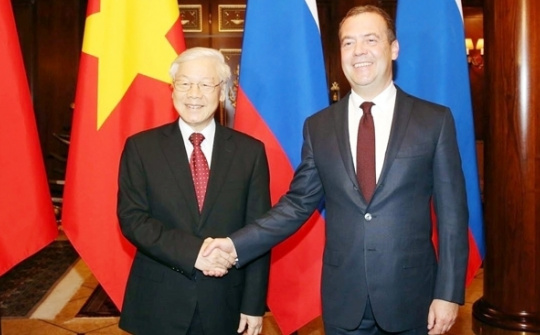 Vietnamese Party chief meets with Russian Prime Minister