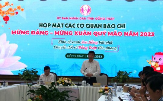 Đồng Tháp: Cơ quan báo chí là "cầu nối" truyền cảm hứng trong năm mới 2023