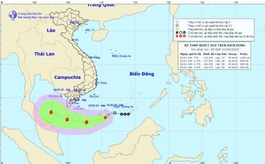 Dự báo thời tiết 1/1/2019: Miền Bắc rét đậm, rét hại, ATNĐ mạnh lên thành bão