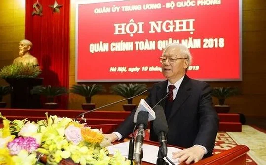 Tổng Bí thư, Chủ tịch nước Nguyễn Phú Trọng dự Hội nghị quân chính toàn quân
