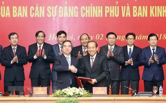 Phối hợp chặt chẽ giữa Ban Kinh tế TW và Ban Cán sự đảng Chính phủ