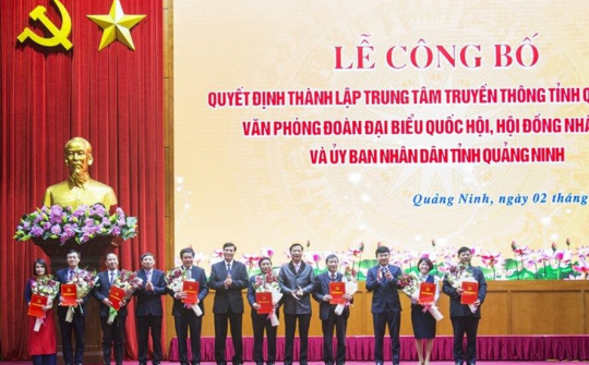 Trung tâm truyền thông Quảng Ninh có 1 giám đốc và 7 phó giám đốc