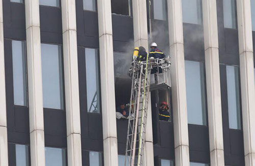 Hỏa hoạn tại Trụ sở bộ Công an trên đường Phạm Văn Đồng 