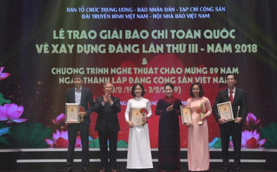 Trao Giải báo chí toàn quốc về xây dựng Đảng lần thứ III - năm 2018