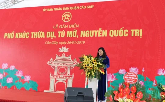 Hà Nội: Công bố quyết định gắn biển tên phố Khúc Thừa Dụ, Tú Mỡ và Nguyễn Quốc Trị