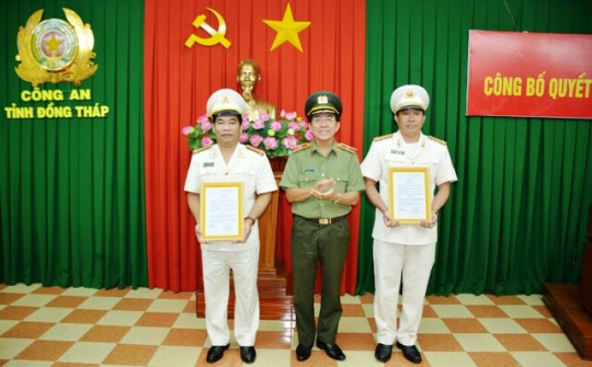 Công an tỉnh Đồng Tháp có 2 phó giám đốc mới