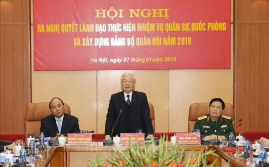 Tổng Bí thư, Chủ tịch nước Nguyễn Phú Trọng chủ trì Hội nghị Quân ủy Trung ương