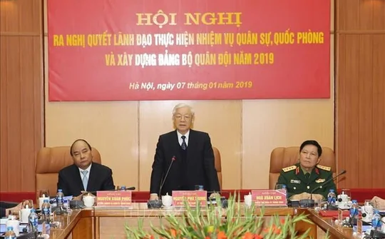 Tổng Bí thư, Chủ tịch nước Nguyễn Phú Trọng chủ trì Hội nghị Quân ủy Trung ương