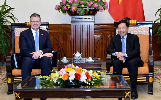Phó Thủ tướng, Bộ trưởng Ngoại giao Phạm Bình Minh tiếp Đại sứ Hoa Kỳ Daniel Kritenbrink