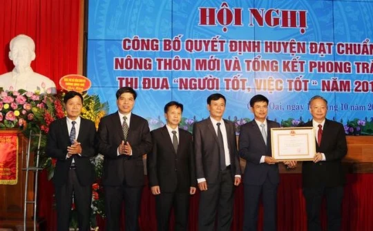 Hà Nội: Huyện Quốc Oai công bố quyết định đạt chuẩn nông thôn mới