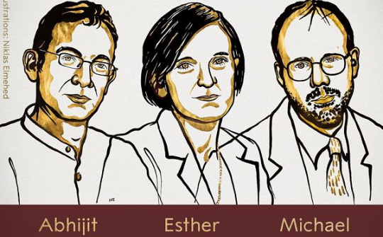 Giải thưởng Nobel Kinh tế năm 2019 vinh danh ba giáo sư người Mỹ