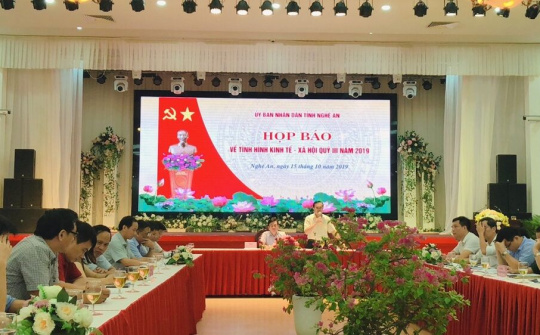 Họp báo tình hình kinh tế - xã hội quý III/2019 tỉnh Nghệ An: Nóng vấn đề nước