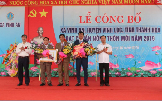 Xã Vĩnh An (huyện Vĩnh Lộc) đón Bằng công nhận xã đạt chuẩn nông thôn mới