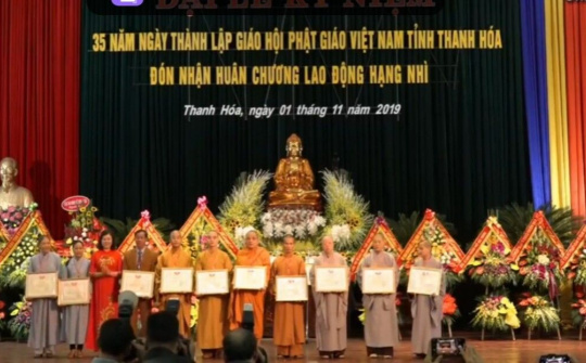 Kỷ niệm 35 năm ngày thành lập Giáo hội Phật giáo Việt Nam tỉnh Thanh Hóa