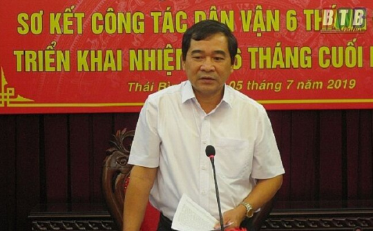 Thái Bình bầu Phó Bí thư Tỉnh ủy mới