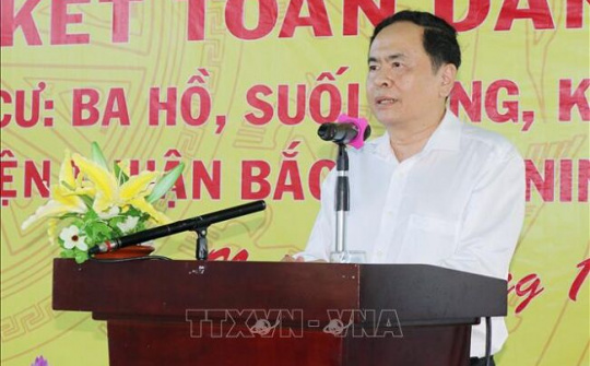 Đồng chí Trần Thanh Mẫn dự Ngày hội Đại đoàn kết toàn dân tộc tại Ninh Thuận