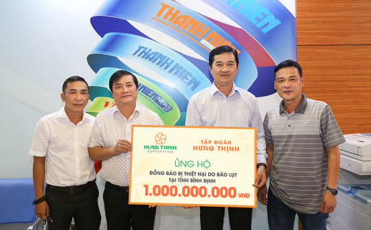 Hưng Thịnh Group: Trao tặng 1 tỷ đồng chia sẻ khó khăn với người dân vùng bão Bình Định