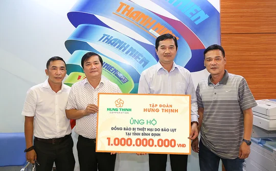 Hưng Thịnh Group: Trao tặng 1 tỷ đồng chia sẻ khó khăn với người dân vùng bão Bình Định
