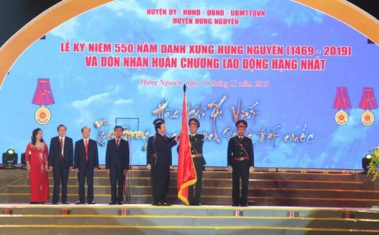 Nghệ An: Huyện Hưng Nguyên kỷ niệm 550 năm thành lập và đón nhận Huân chương Lao động hạng Nhất