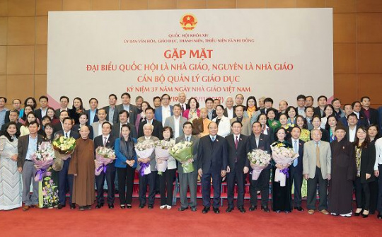 Lãnh đạo Đảng gặp mặt đại biểu Quốc hội là nhà giáo, cán bộ quản lý giáo dục