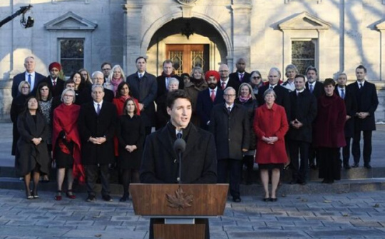 Thủ tướng Canada Justin Trudeau công bố nội các mới