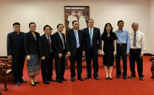 Đoàn đại biểu tỉnh Champasak, Lào đến thăm và làm việc tại tỉnh An Giang