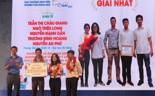 Trao giải sinh viên nghiên cứu khoa học tại Giải thưởng Euréka 2019