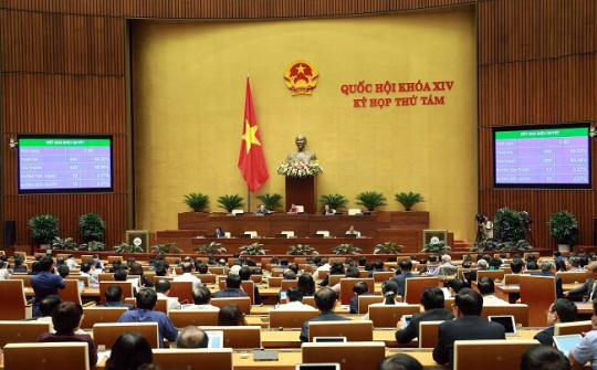 Quốc hội thông qua 3 dự án luật và 2 nghị quyết