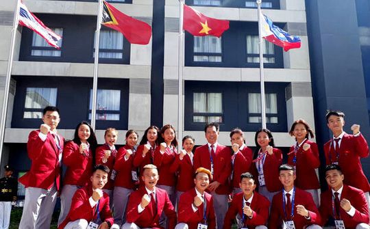 Quốc kỳ Việt Nam tung bay tại SEA Games 30