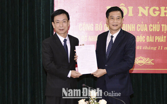 Nam Định bổ nhiệm giám đốc Đài phát thanh và Truyền hình tỉnh