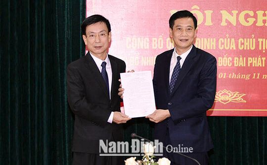 Nam Định bổ nhiệm giám đốc Đài phát thanh và Truyền hình tỉnh