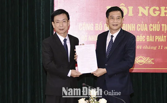 Nam Định bổ nhiệm giám đốc Đài phát thanh và Truyền hình tỉnh
