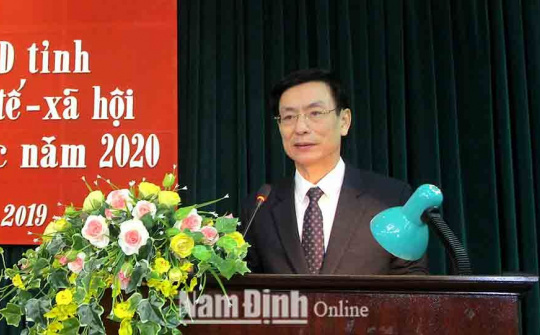 Nam Định triển khai Nghị quyết của HĐND tỉnh về nhiệm vụ phát triển kinh tế - xã hội năm 2020