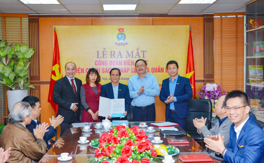 Trang trọng Lễ ra mắt Công đoàn viên chức Viện Chính sách, Pháp luật và Quản lý