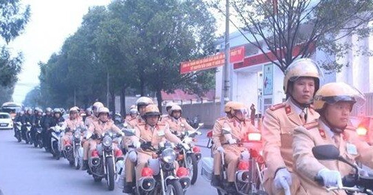 Cảnh sát giao thông toàn quốc đồng loạt ra quân nhằm bảo đảm trật tự an toàn giao thông