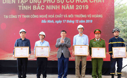 Diễn tập ứng phó sự cố hóa chất tại Bắc Ninh