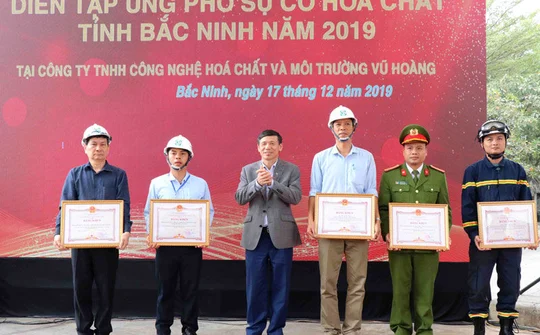 Diễn tập ứng phó sự cố hóa chất tại Bắc Ninh