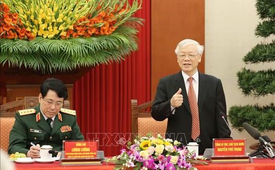 Tổng Bí thư, Chủ tịch nước gặp mặt điển hình xây dựng quốc phòng toàn dân