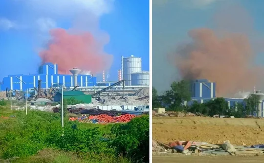 Quảng Ngãi: Khói bụi có màu bất thường xảy ra tại Hòa Phát- Dung Quất