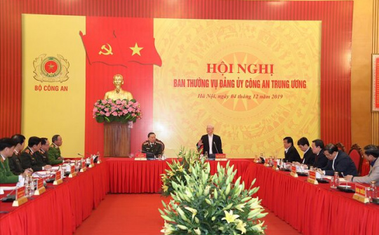 Tổng Bí thư, Chủ tịch nước dự Hội nghị cho ý kiến về các văn bản Hội nghị Công an toàn quốc lần thứ 75