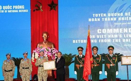 Tuyên dương các sĩ quan quân đội tham gia phái bộ Liên hiệp quốc