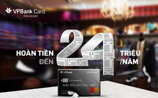 VPBank ra mắt thẻ tín dụng hoàn tiền với mọi chi tiêu qua thẻ