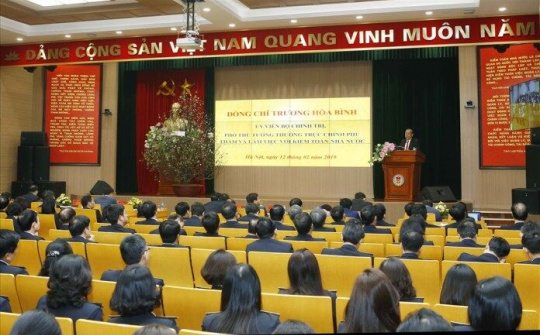 Phó Thủ tướng Trương Hòa Bình thăm và chúc Tết Kiểm toán Nhà nước