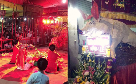 Nét đẹp văn hoá tại lễ rước 'Ông lợn' La Phù