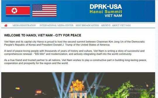 Bộ Ngoại giao mở website phục vụ phóng viên đăng ký tham dự Hội nghị Thượng đỉnh Mỹ - Triều