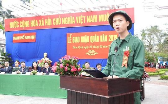 Tp Nam Định tổ chức Lễ giao nhận quân năm 2019