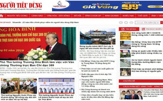 Báo điện tử Người tiêu dùng bị rút giấy phép hoạt động 3 tháng