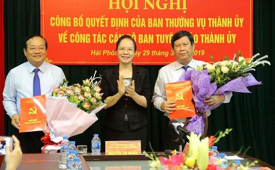 Hải Phòng: Công bố quyết định về công tác cán bộ Ban Tuyên giáo Thành ủy