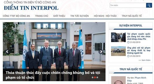 Bộ Công an mở chuyên mục phòng chống tội phạm quốc tế
